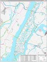 New York, Ny Carrier Route Wall Map